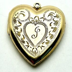 Gold Filled Heart Locket Pendant- Vintage